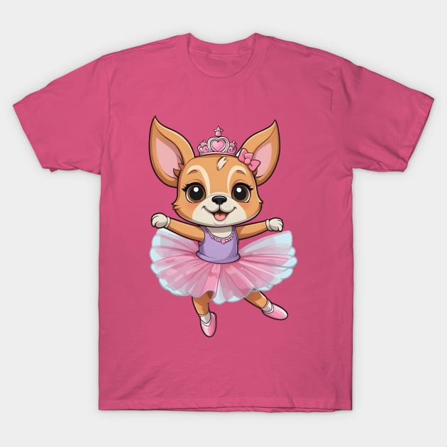 Chihuahua Ballerina Cartoon T-Shirt by Leon Star Shop